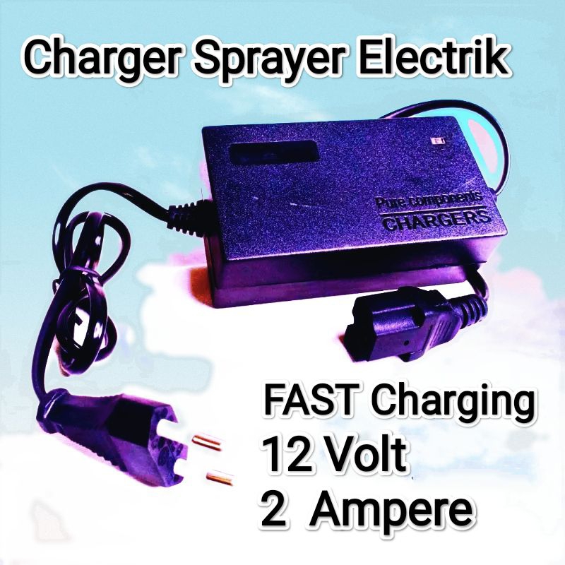 Charger sprayer elektrik 12V 2 Ampere - Cas aki semprot gendong-sprayer elektrik-semprotan
