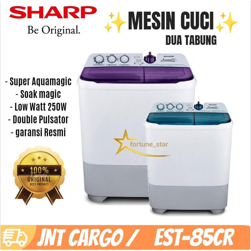 Mesin Cuci 2 Tabung Sharp Es-T85cr Aquamagic Bogor/Depok