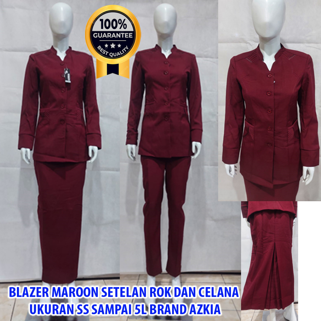 setelan blazer-Seragam PNS,Guru dan Pemda terbaru-Blazer azkia-Pakaian Kantor dan formal-bisa COD