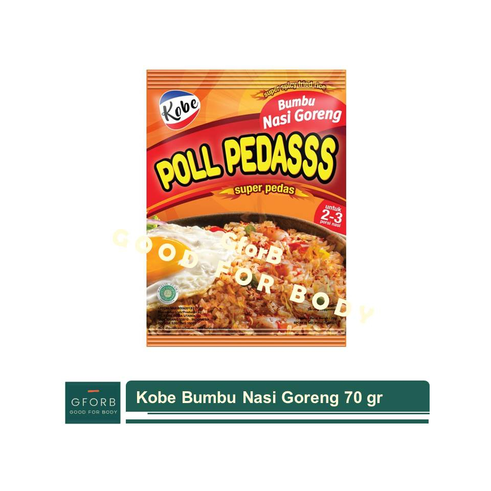Kobe Tepung Bumbu Nasi Goreng Poll Pedas 70 gr Sachet Masak