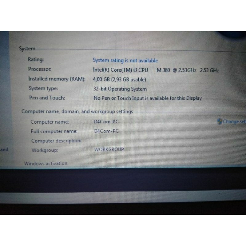 Toshiba Satellite C640 Core I3