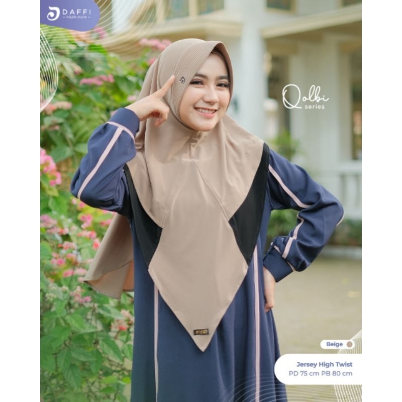 bergo qolbi bahan Jersey Hightwist Parfume ORI daffi hijab