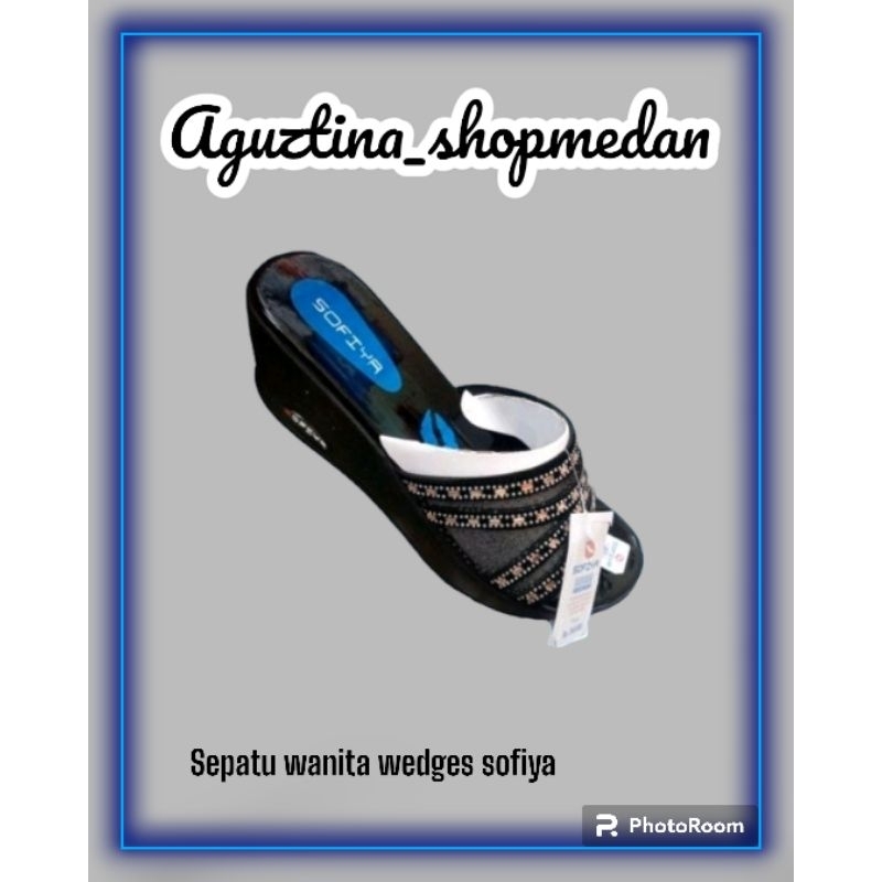 SEPATU WANITA WEDGES SOFIA/SEPATU SANDAL WANITA KERJA/SEPATU SANTAI