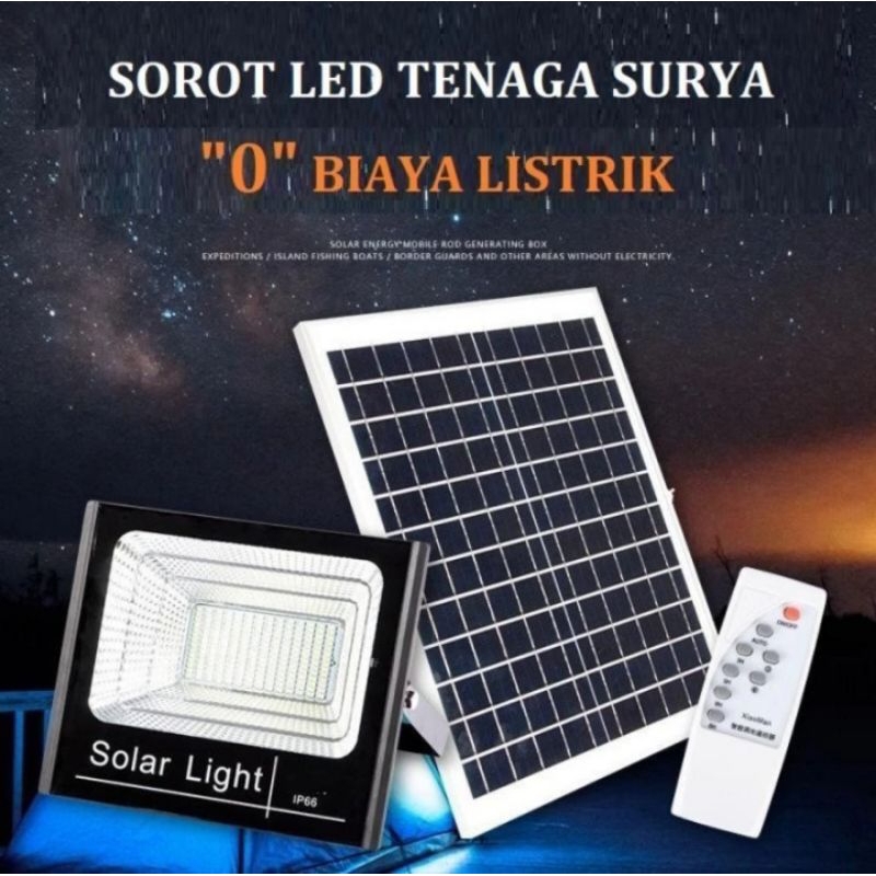 Lampu Tenaga Surya Solar Panel Terang Waterproof