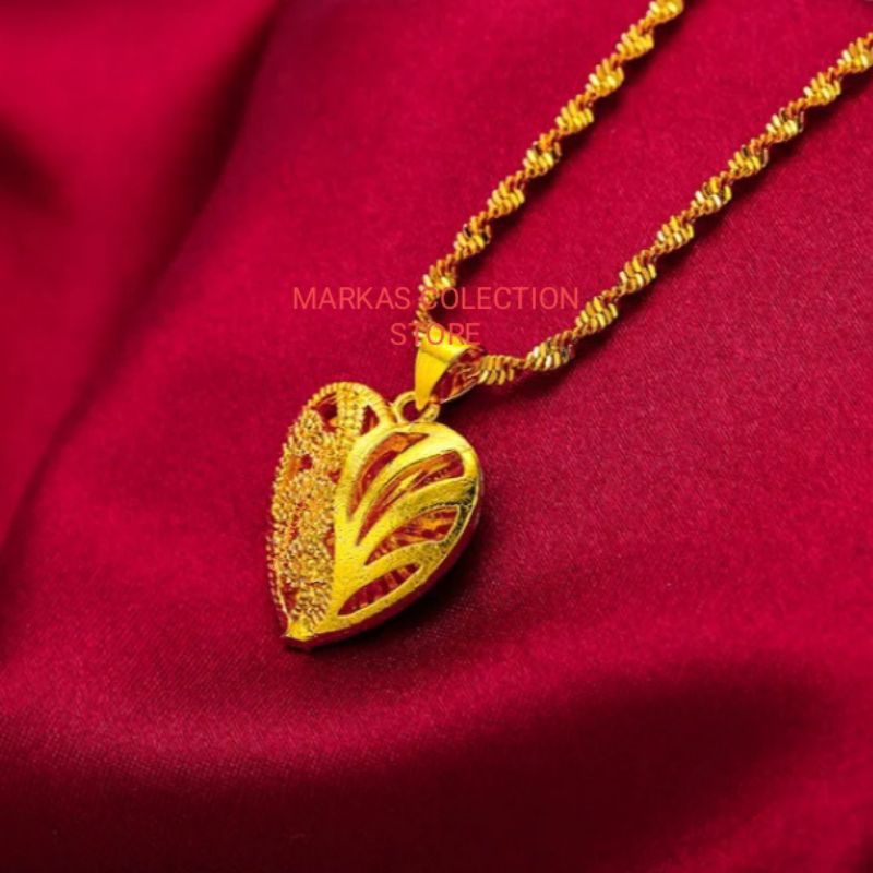 Kalung liontin 24k Kancing Emas  Hadiah Hari Raya untuk Istrinya 24k kalung emas liontin