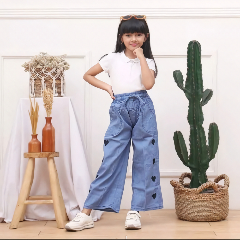 CELANA KULOT JEANS ANAK RAWIS SERUT / CELANA ANAK PEREMPUAN