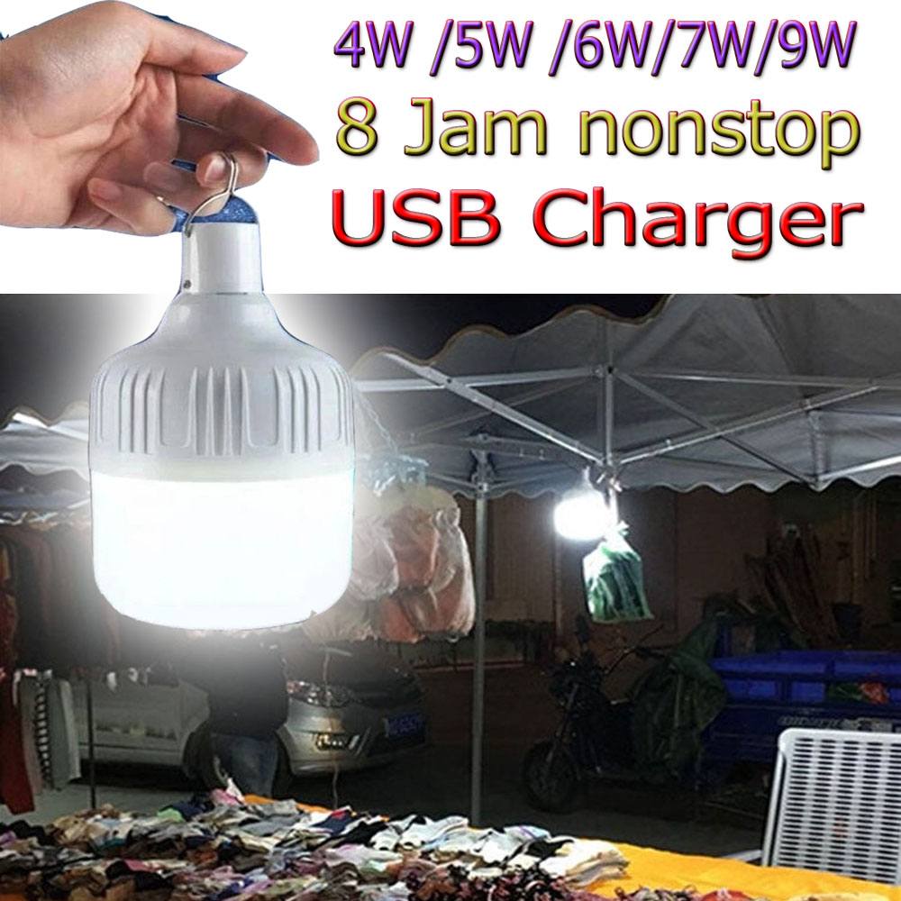 Vieruodis Lampu LED Lapak Pasar Malam USB Recharge 180W 120W 80W tahan hidup 8 Jam LED Bohlam 5V tenaga baterai untuk pedagang gerobak kaki lima dan lapak jualan malam tanpa listrik USB Rechargeable LED Emergency Lights House Outdoor Portable Lanterns