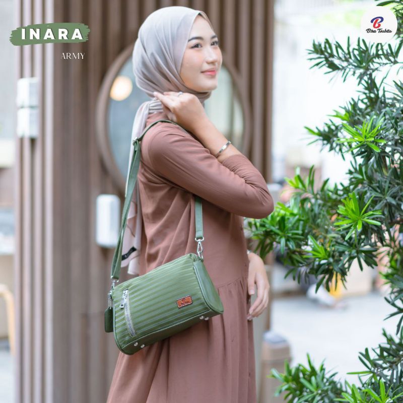 INARA STRIP BY BIRU TSABITA TAS SELEMPANG WANITA MURAH HALUS BERKUALITAS