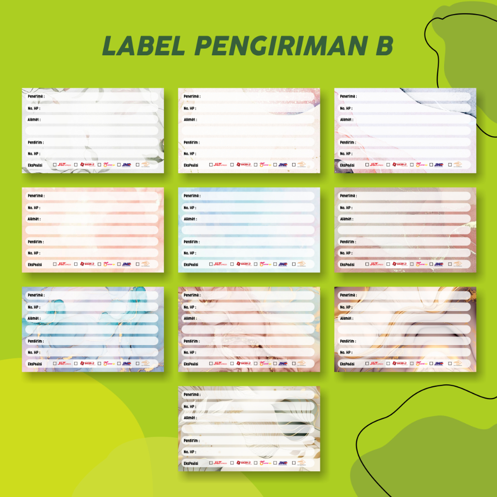 

STIKER LABEL EKSPEDISI/ PENGIRIMAN ONLINE SHOP 10 CM x 6 CM KODE LP-B