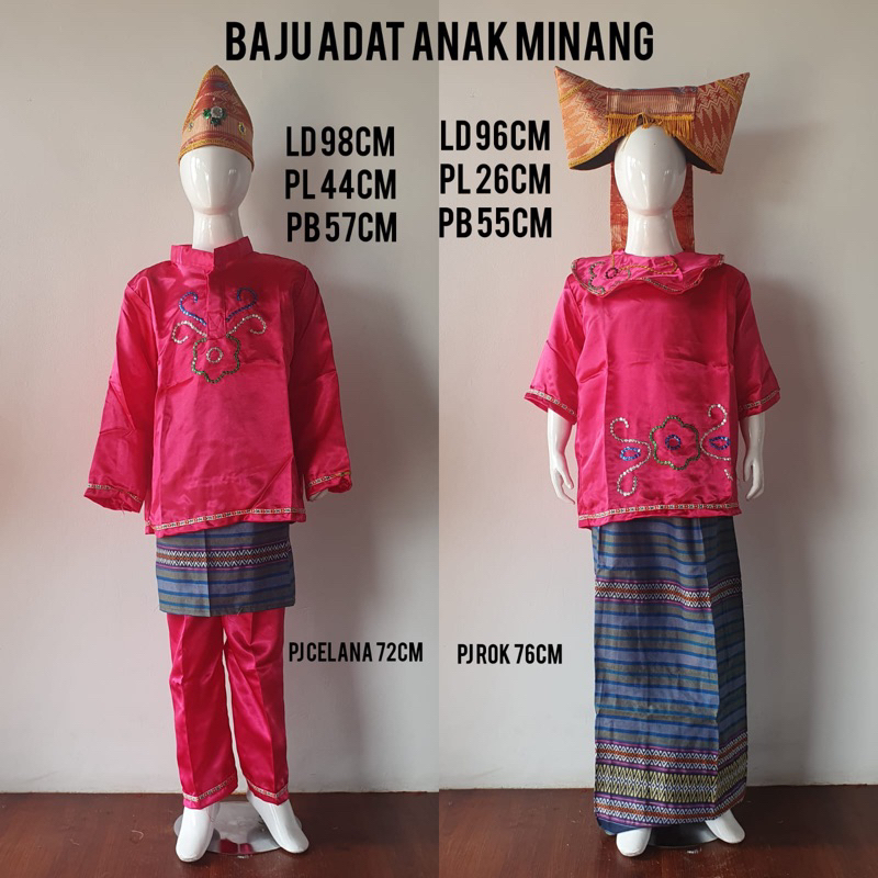 baju adat anak sepasang putra dan putri