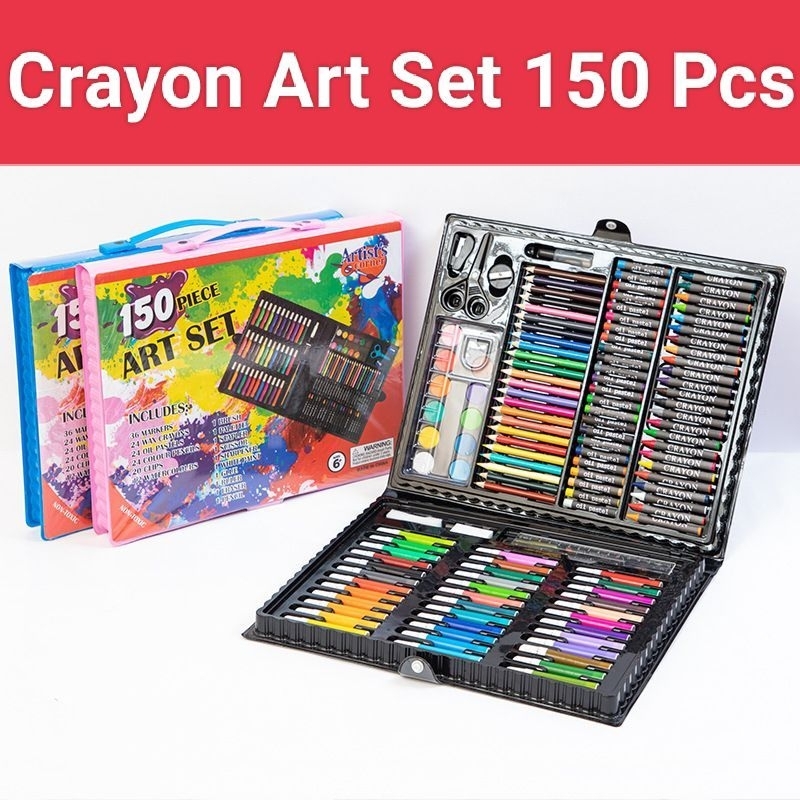 crayon mewarnai 150 warna crayon art set 150 pcs