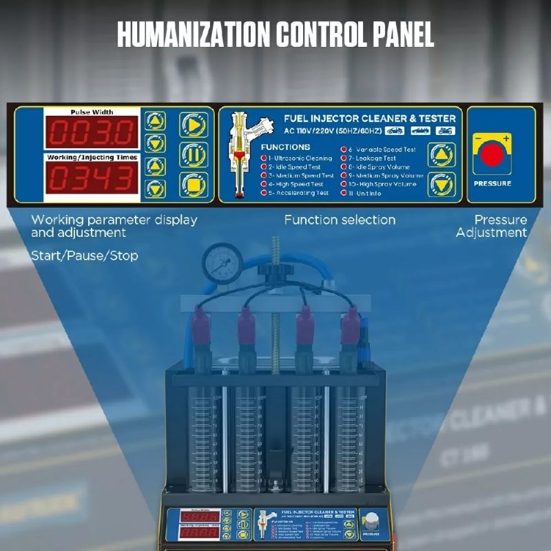 AUTOOL CT160 Fuel Injector Tester &amp; Heating Ultrasonic Cleaner
