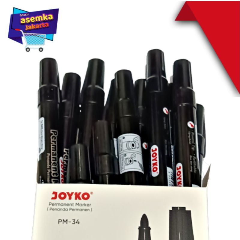 Spidol Joyko Permanent Marker isi 12pcs