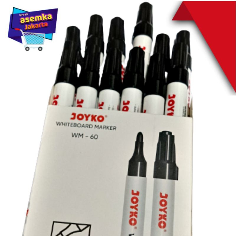 Spidol Joyko Whiteboard Marker Spidol Papan Tulis 12pcs