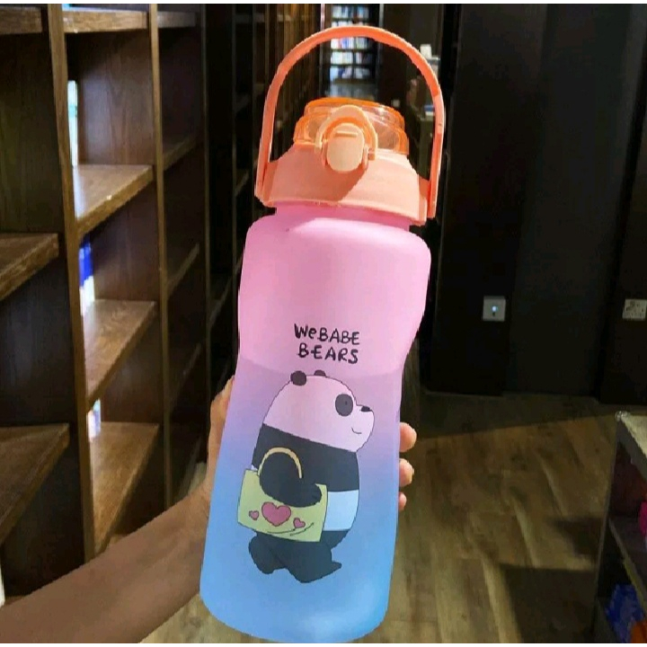 Botol Minum Beruang Panda Botol Viral Bear We Babe Bears Gradasi 2 Liter Free Stiker