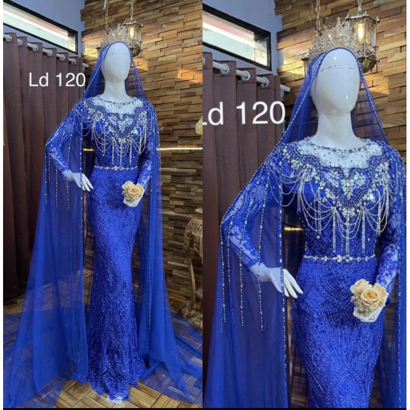 GAUN SLIM BEREKOR FULL PAYET//GAUN WEDDING MODERN//KEBAYA