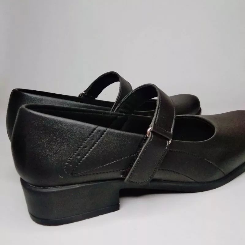 PROMO DISKON TERLARIS Sepatu Pantofel Wanita Hak 3 Cm Hitam Sekolah Paskibra Kantor COD