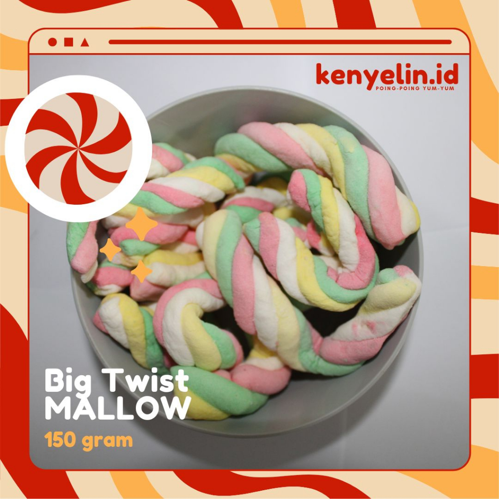 

kenyelin.id - Big Twist Mallow 150 gr Pouch - Marshmallow