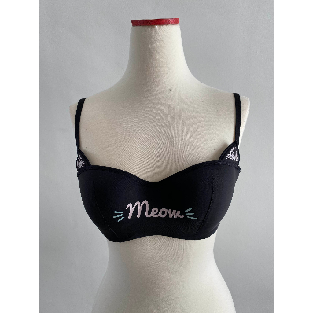 6ixty 8ight 68 c80 bra 36 B bra meow lucu BH SEKSY SEXI SEXY BRA CAT LADY HONEYMOON SINGAPORE BRAND