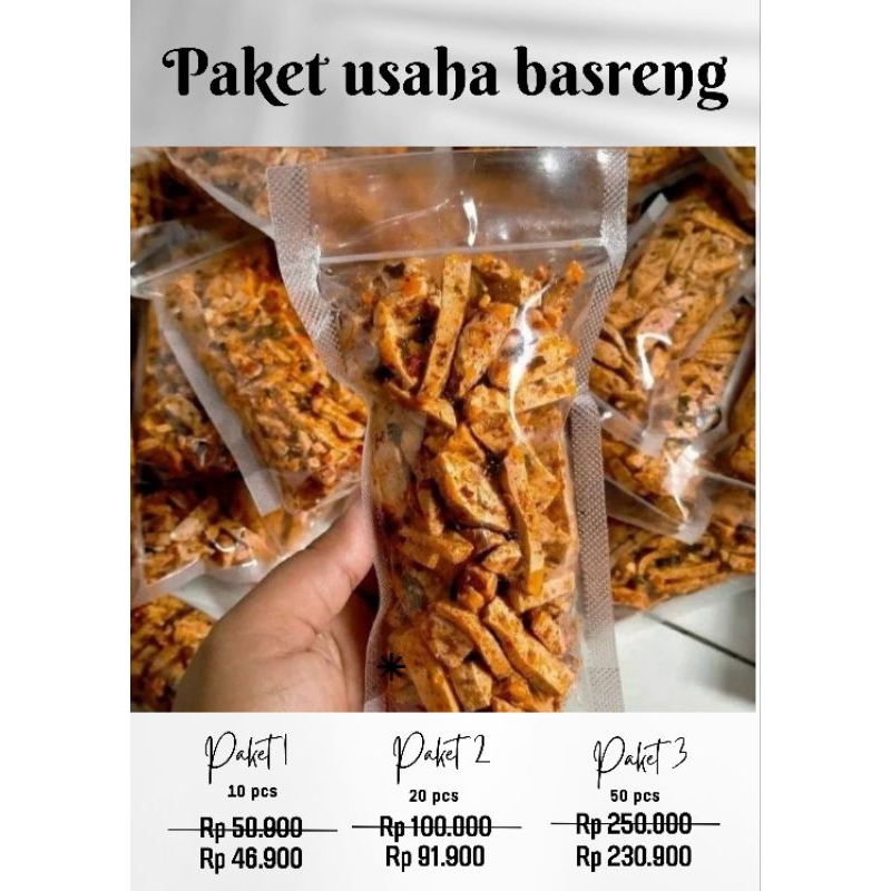 

paket usaha basreng cemilan viral murah