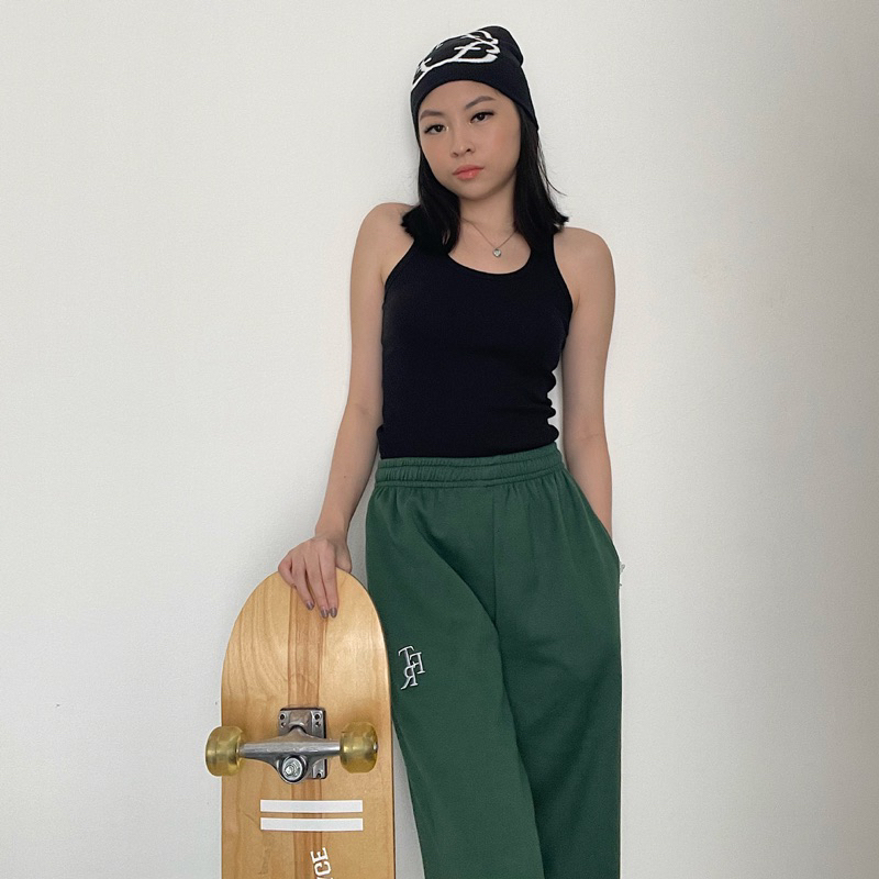 First Time Round - Classic Track Pants - Forest Green