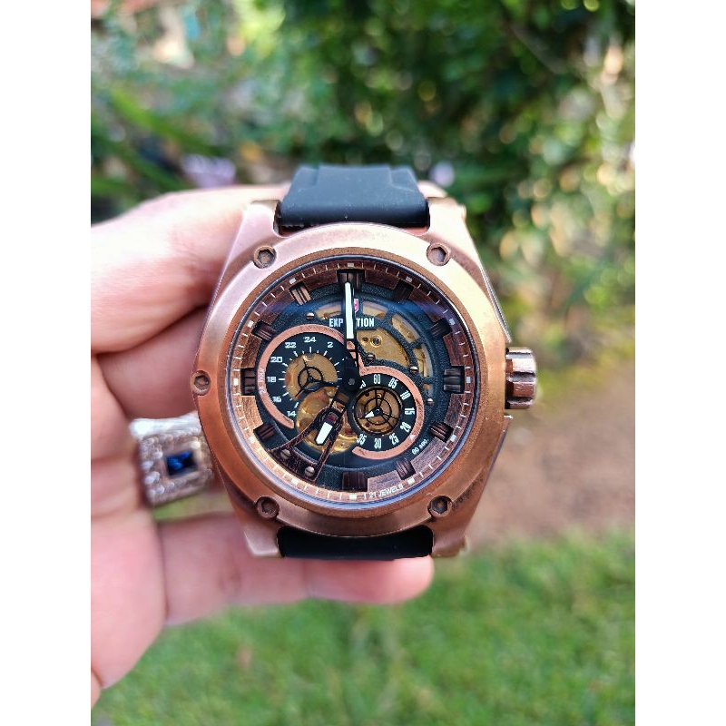 jam tangan expedition limited e6679m bronze second preloved bekas