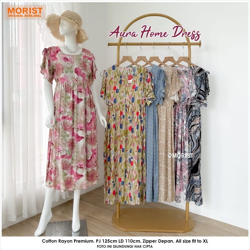 AURA HOME DRESS/Daster Rayon Premium  MORIST