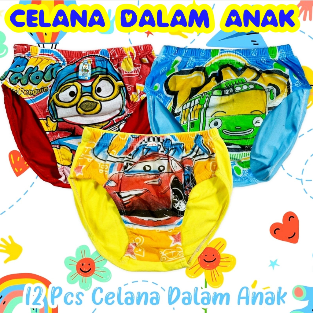 6pcs Kaos Dalam Anak Halus Lembut Murah Nyaman