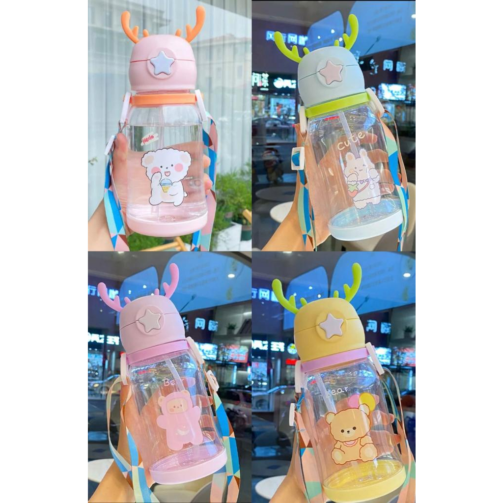 Botol Minum Anak / Botol Minum Anak Motif Tanduk Rusa 600ml &amp; 700ml