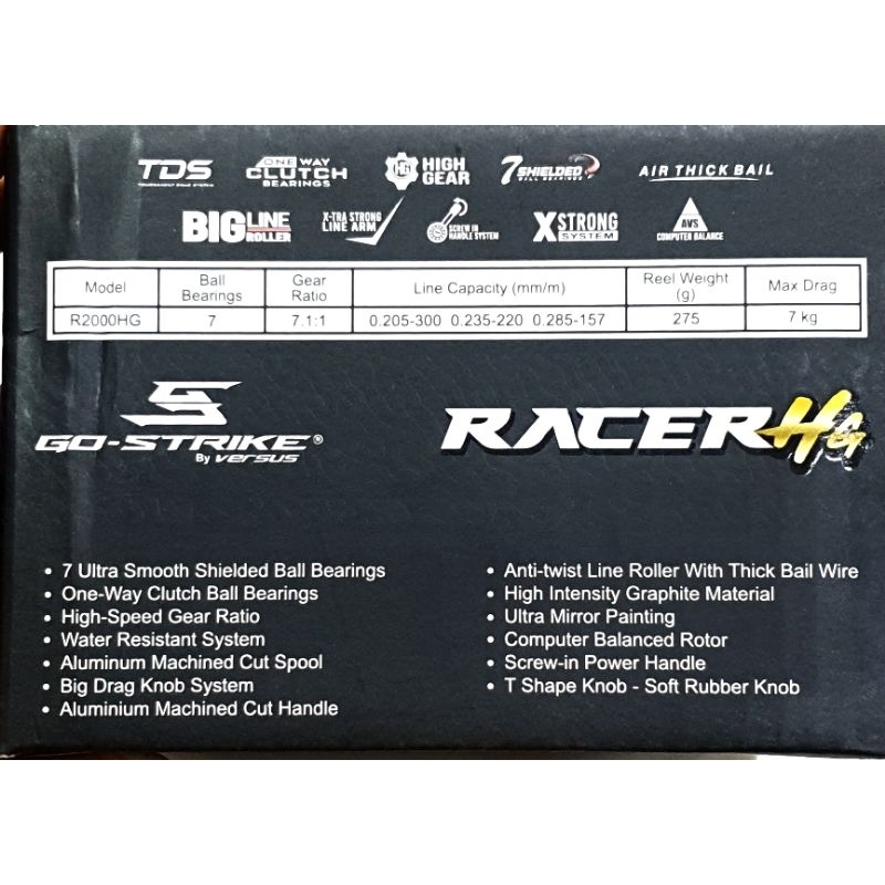 REEL VERSUS RACER 2000 HG / REEL VERSUS GO STRIKE 2000