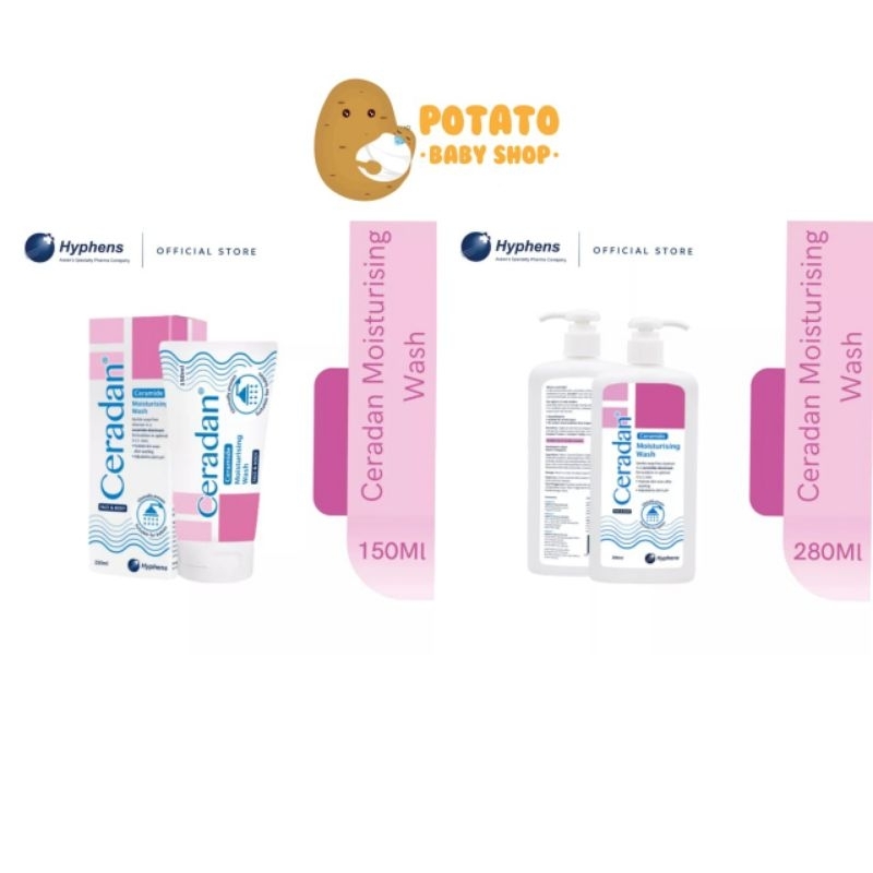 Ceradan - Moisturising Wash 150 ml &amp; 280 ml - Pembersih