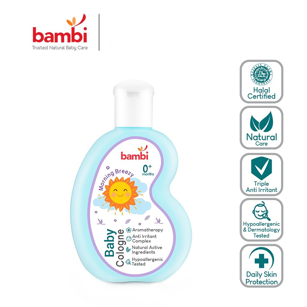 Bambi Baby Cologne 100ml Parfum Bayi Kulit Normal - Sensitif