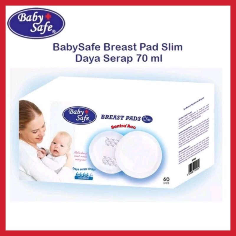 Baby Safe Breast Pads Slim 70ml Isi 60 pcs | 16 pcs Penyerap Asi