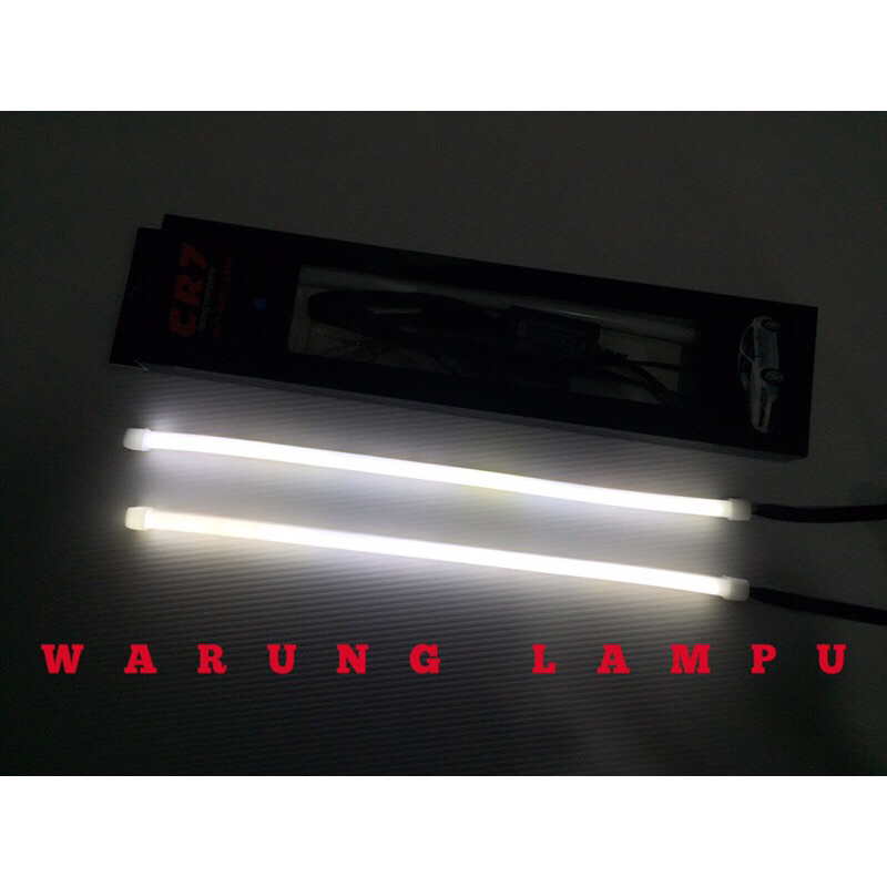 Lampu led alis 30cm drl flexsibel 2 warna sein running 30 cm 2 mode GRADE A NON BINTIK CR7 model alis running XWB