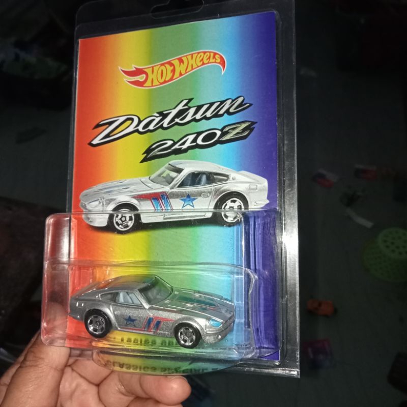 Custom Card Datsun 240z Silver Cool Classics Metal Body And Chassis Free Protector Hw Hot Wheels Hot
