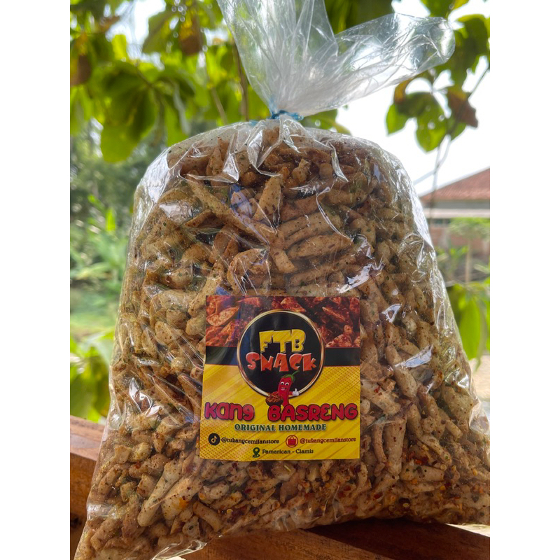 

BASRENG PEDAS EXTRA DAUN JERUK BASO GORENG 1 KG BASRENG STIK GORENG / Basreng Viral Terlaris/FTB Snack