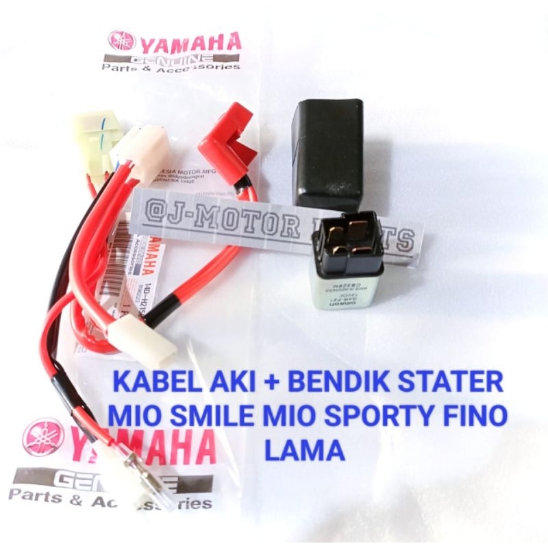 KABEL AKI POSITIF PLUS RELAY BENDIK STATER MIO SMILE MIO SPORTY FINO LAMA MIO SOUL KARBU HIGH