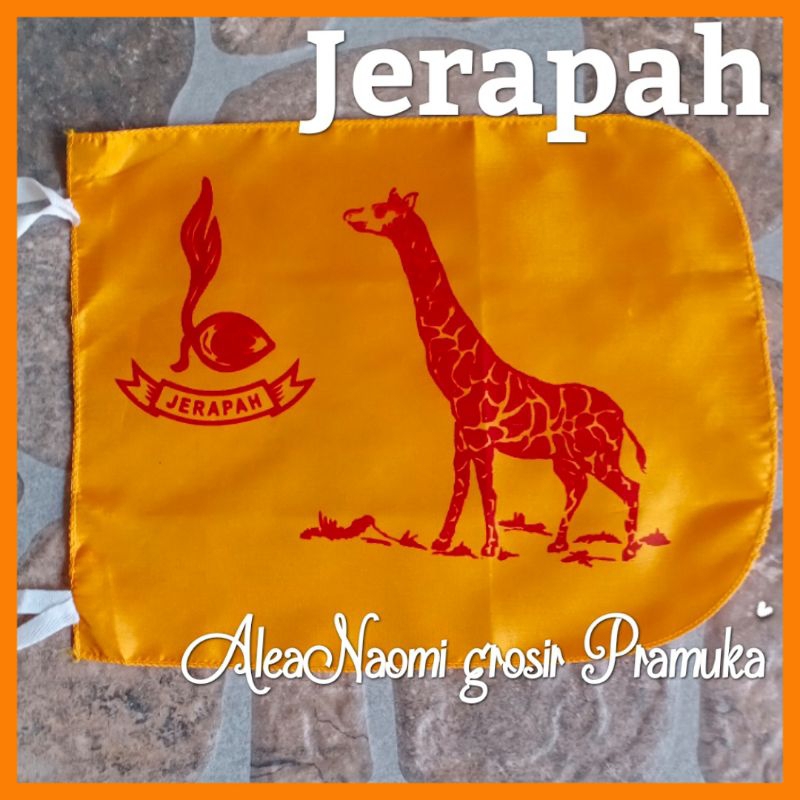 bendera regu Pramuka putra hewan jerapah bendera regu jerapah