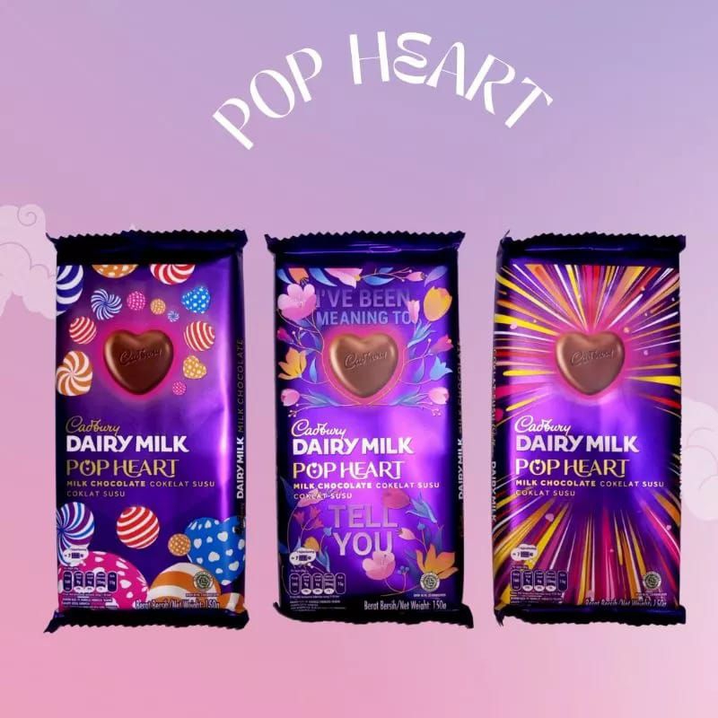 Cadbury Dairy Milk Coklat Pop Heart 150 g