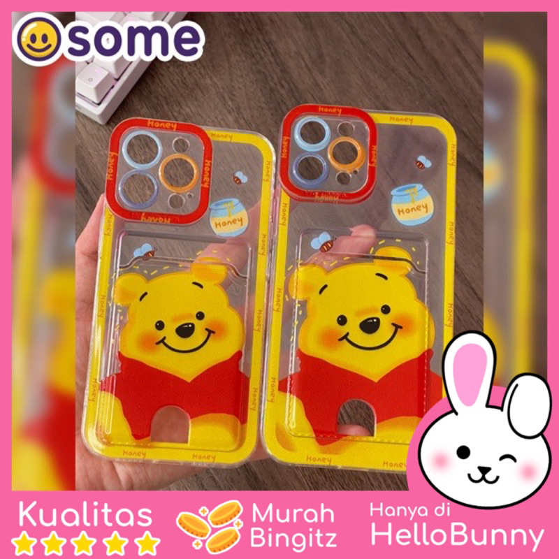 Case  Slot Kartu for android iPhone soft Pooh card slot Reno Samsung Realme iPhone X XS Max 11 Pro 1