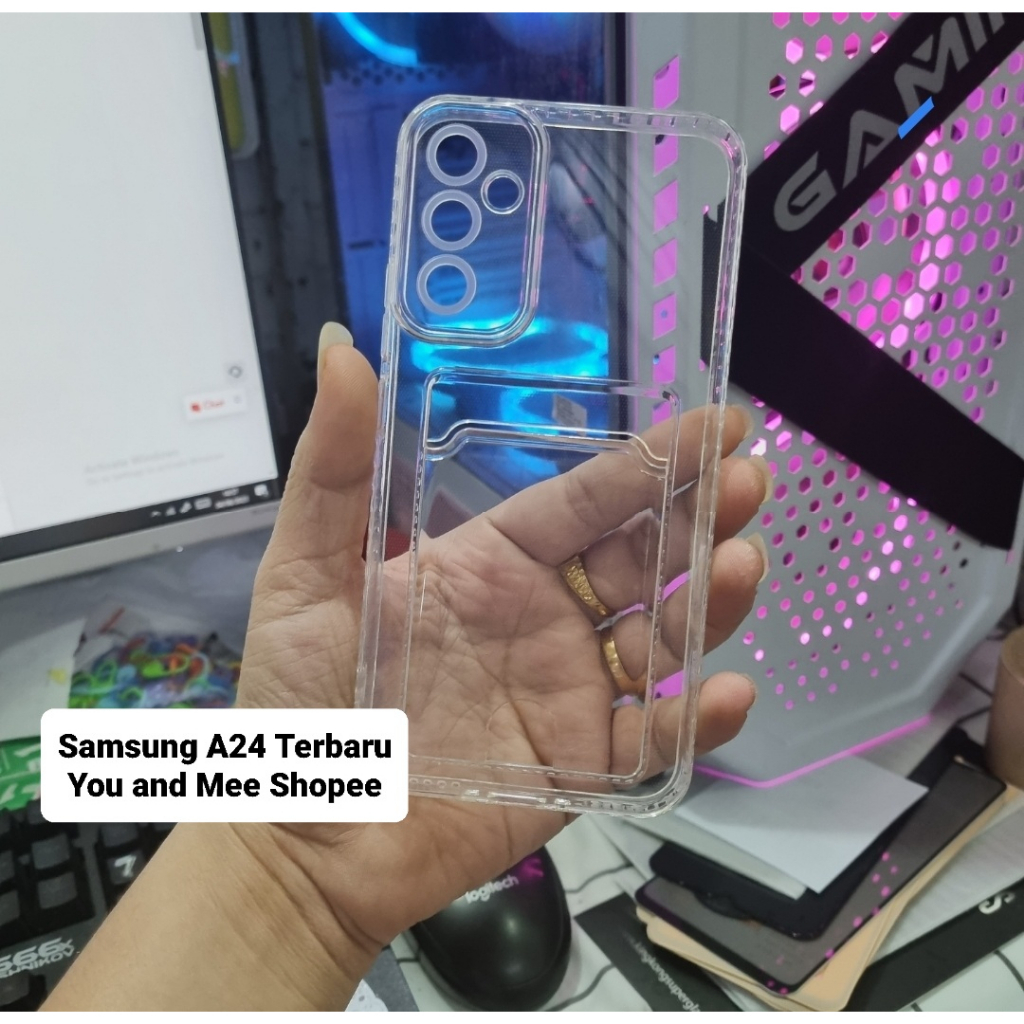 SLOTCARD Soft Case Bening Samsung A54 A34 A24 A13 A12 A10 A10s M33 M23 M53 M52 M31 M21 M30 M30s J2 Grand Prime J7 J4+ J6 Plus Slot Tempat Kartu CARD Softcase CLEAR Airbag Four Air bag Silicone Kondom Karet TPU Plastik Plastic Transparant Transparent 4G 5G