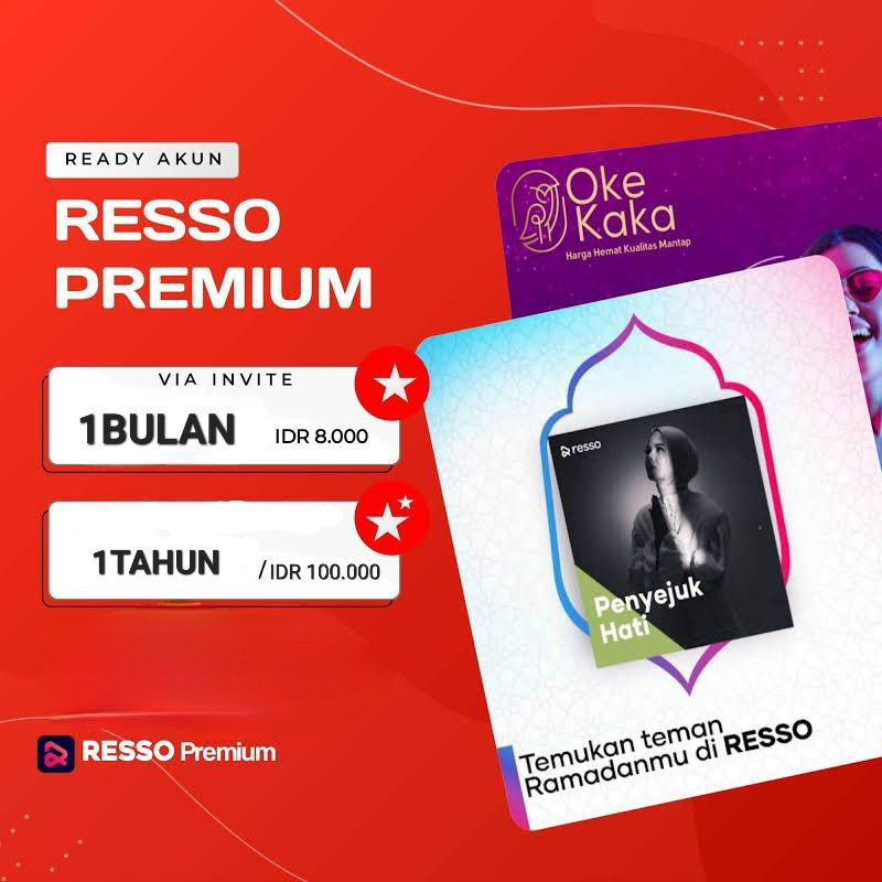 RESSO PREMIUM 1 BULAN/ 1 TAHUN FULL GARANSI PROMO TERRBATAS