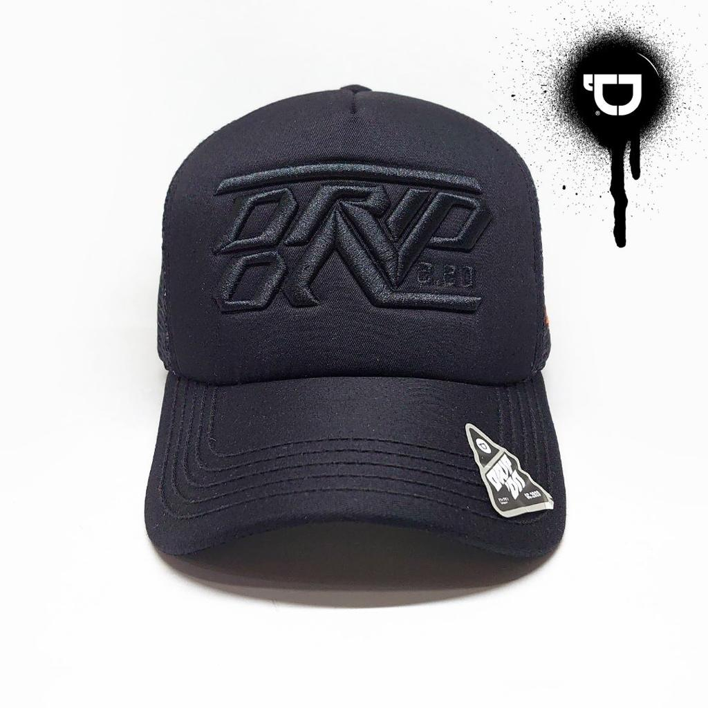 DRIP ON Topi Jaring Pria Hitam Putih DO21