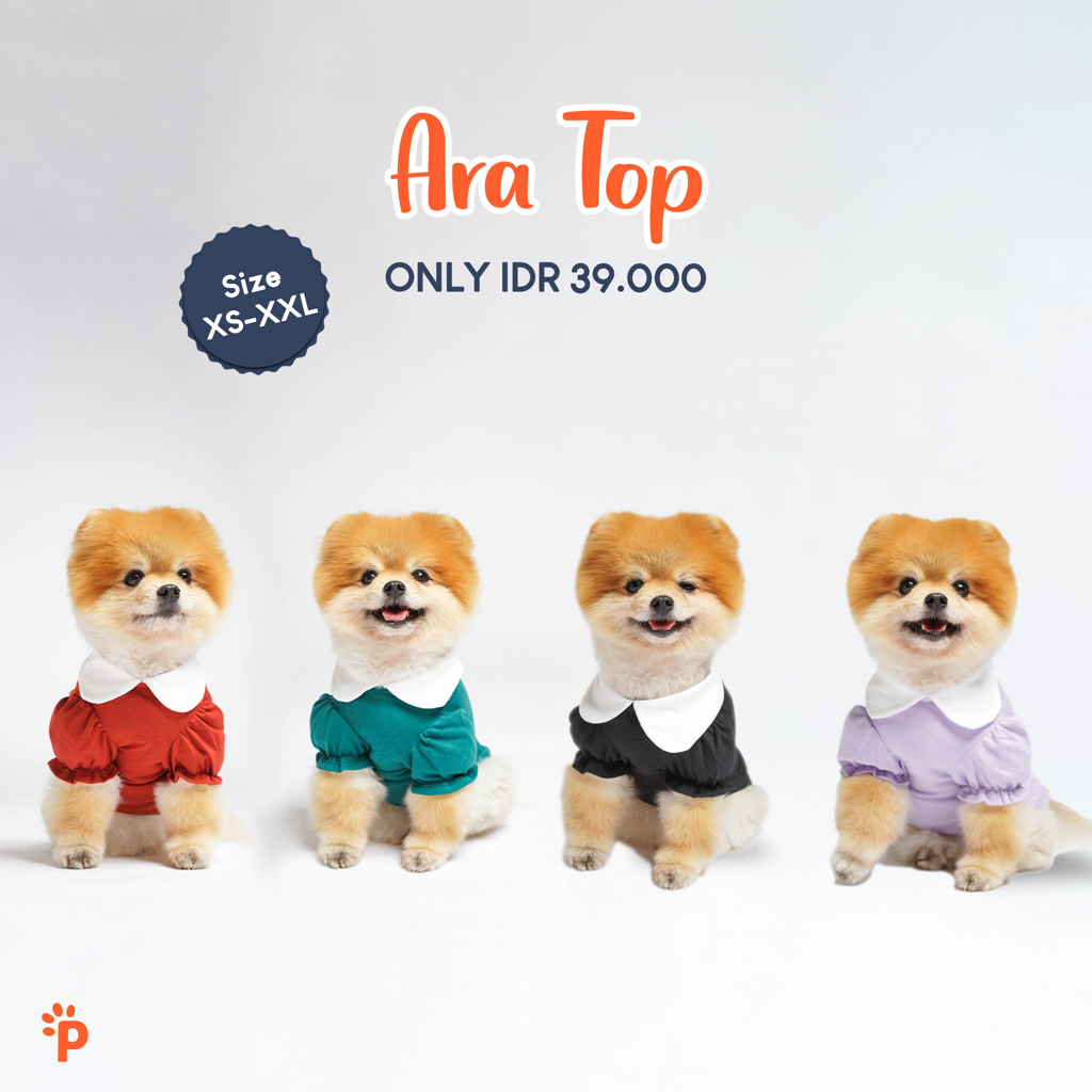 Pawlovin - Baju Kucing &amp; Baju Anjing Ara Top