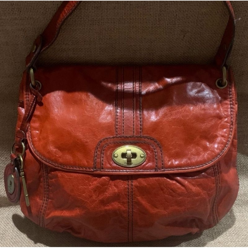 Preloved Tas Fossil Heritage Orange