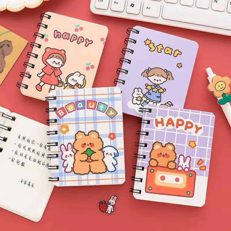 

Notebook Ring Motif Kartun/Buku Catatan mem spiral/ Buku Mini