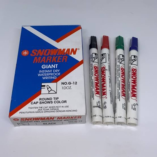 

SPIDOL SNOWMAN PERMANENT / SPIDOL SNOWMAN MARKER G-12 (1pcs) | SPIDOL PERMANEN SNOWMAN G-12