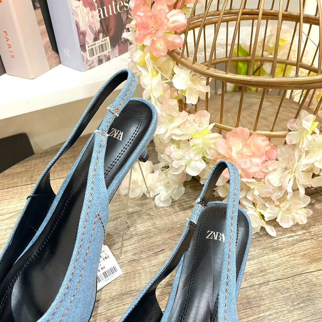 SEPATU WANITA ZS-4010 HEELS 4CM BLUE