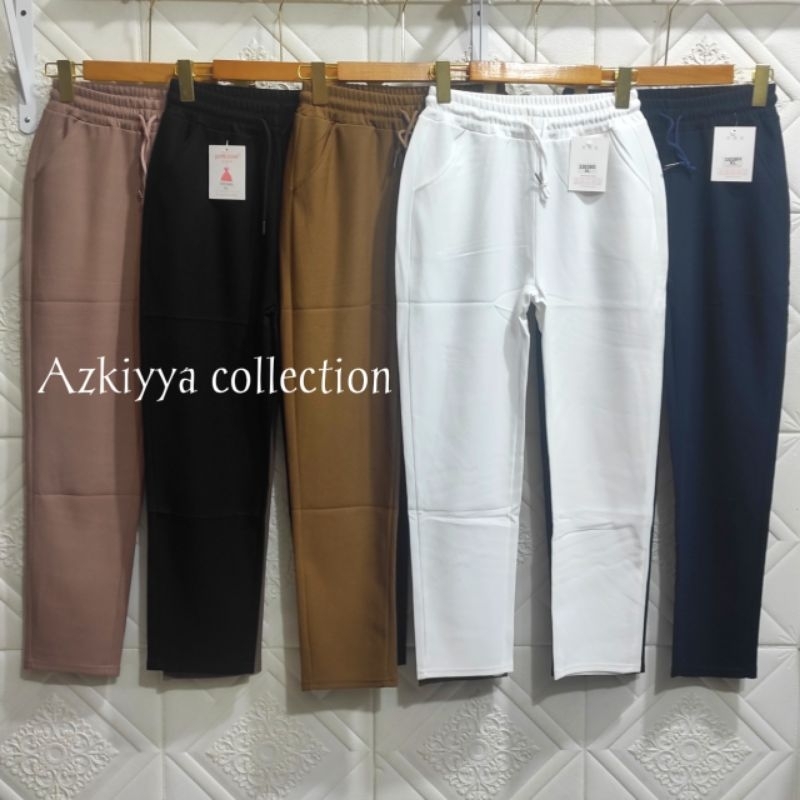 Celana panjang pinkdose polos pinggang tali serut L, XL , 2XL, 3XL ,4XL best seller