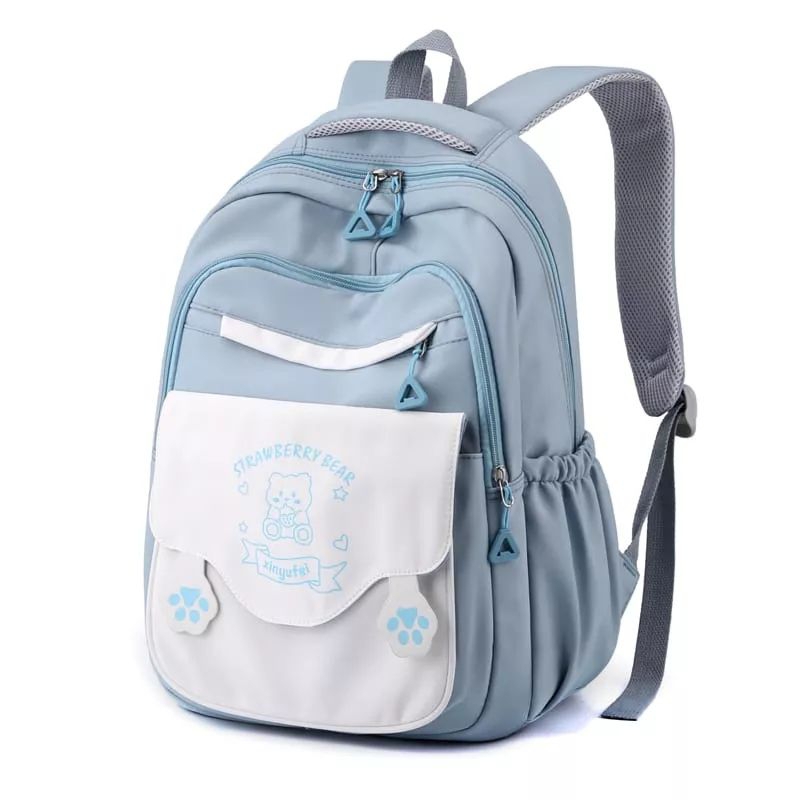 Cod Tas Ransel Anak Cute Tas Ransel Fhasion Korea New Tas Ransel Kawaii Untuk Anak SD/SMP/SMA Tas Anak Motif TM30 Straubery  Bear